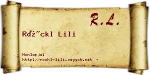 Röckl Lili névjegykártya